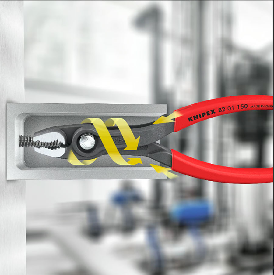 Knipex TwinGrip - Alicate Universal KNIPEX com Pegada Frontal e Lateral - 82 01 150