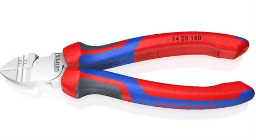 Knipex 14 25 160 - Alicate de corte diagonal con función pelacables