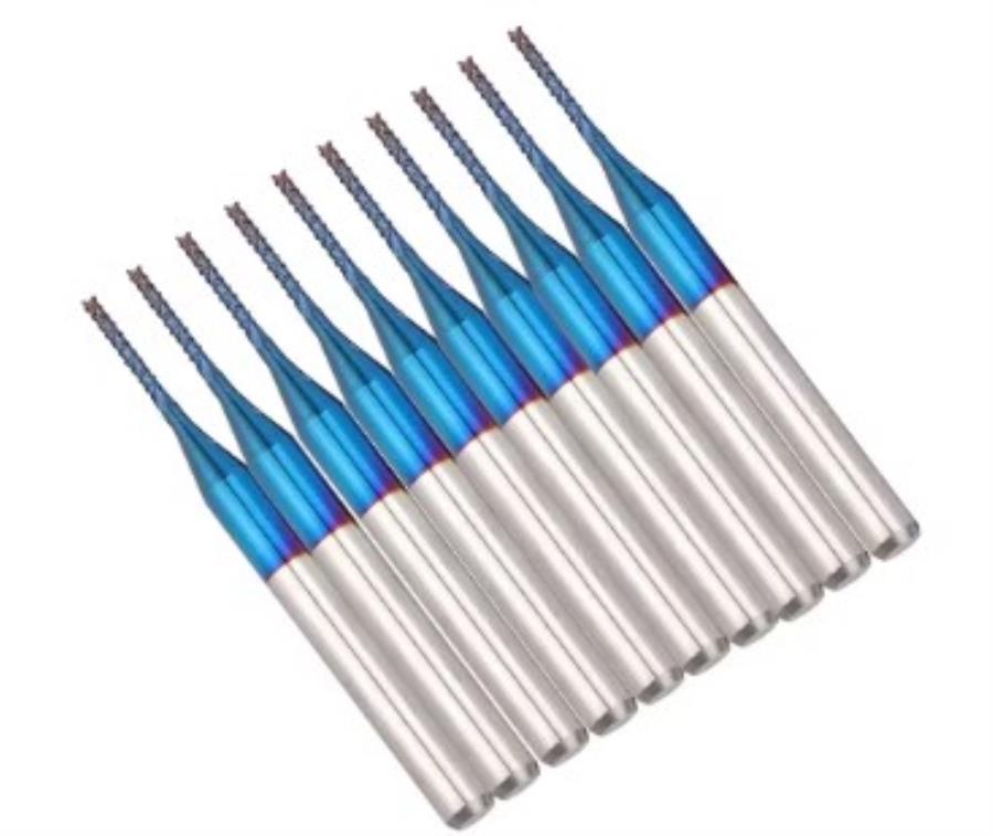 Fresa CNC con punta de carburo de tugsteno - 1,0 mm - 10 Unidades