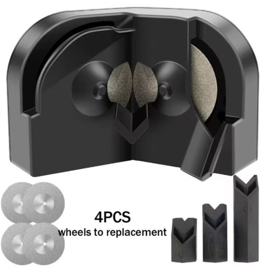 Afiador de brocas para brocas de 2 a 16 mm e outras ferramentas + 4 discos de afiar de substituição