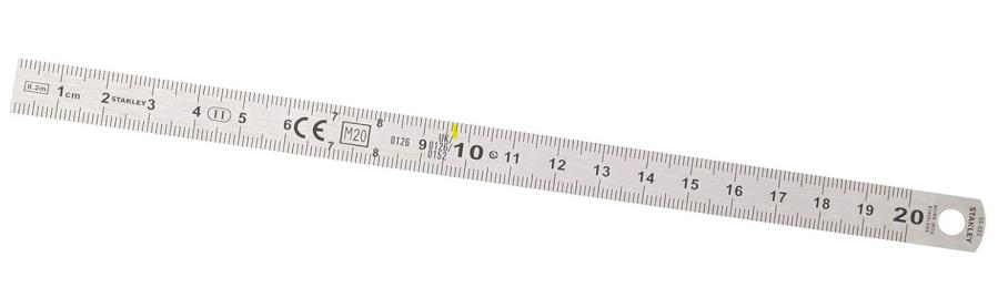 Stanley 1-35-522 - Regla flexible en acero inoxidable - 20 cm