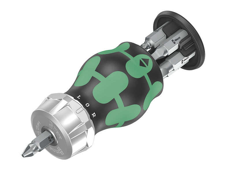 Wera Kraftform Kompakt Stuby Magazin RA 4 - Tournevis multiple avec poignée porte-embout dans la chambre, 6 pièces - 05008893001