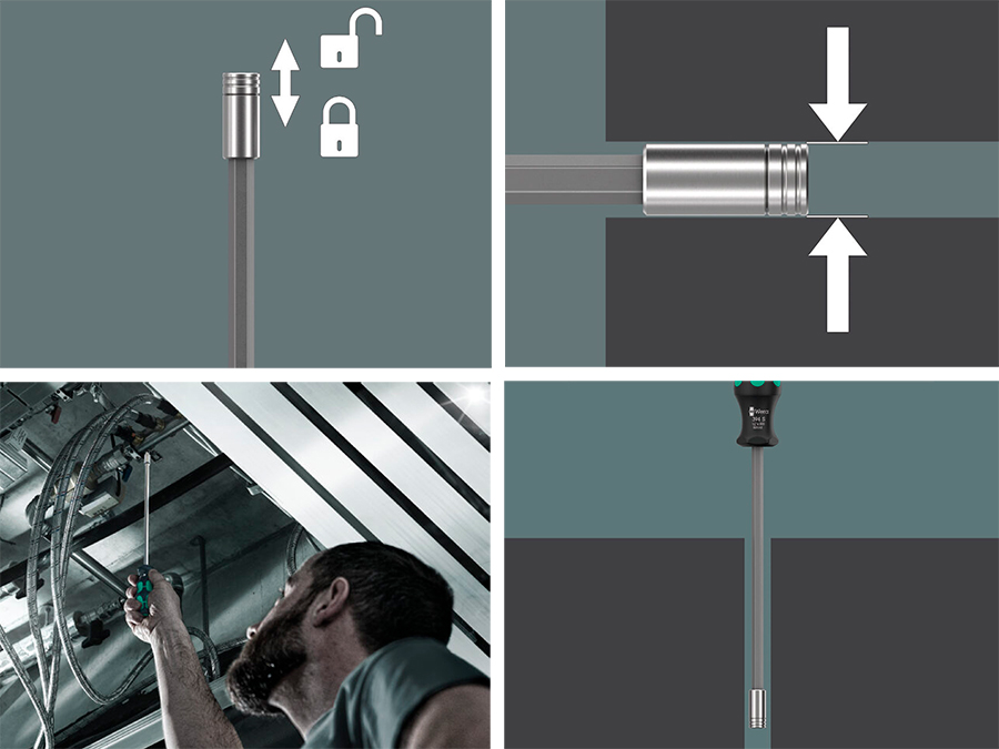 Wera Kraftform Kompakt 27 XL Universal 1 - Multi-Bit Universal Screwdriver - 7 Pieces - 05051028001