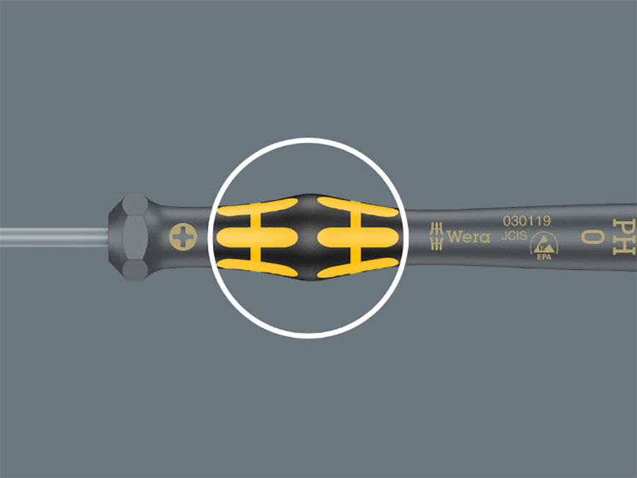Wera 1550 ESD Micro PH 00 x 60 mm - Phillips Kraftform Micro Screwdriver - 05030110001