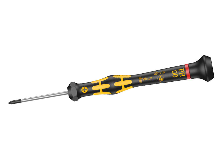 Wera 1550 ESD Micro PH 00 x 40 mm - Destornillador Phillips Kraftform Micro - 05030118001
