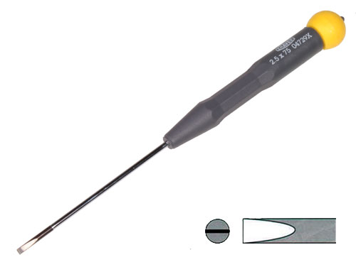 DISMOER - Chave de Fenda Ponta Plana - 2,5 mm x 75 mm - 14729