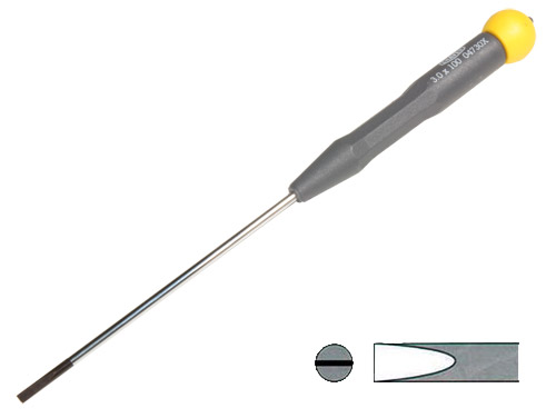 DISMOER - Chave de Fenda Ponta Plana - 3,0 mm x 100 mm - 14730