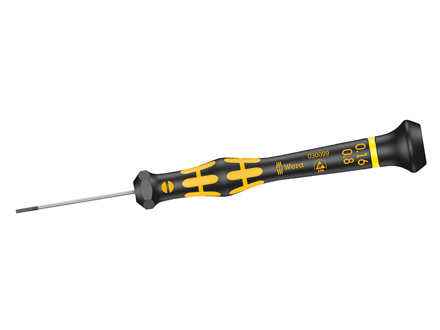 Wera 1578 A ESD Micro 0,16 x 0,8 x 40 mm - Destornillador Plano Kraftform Micro - 05030099001
