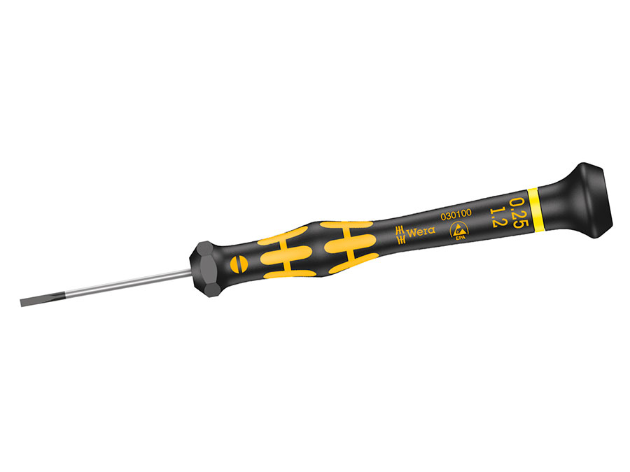 Wera 1578 A ESD Micro 0,25 x 1,2 x 40 mm - Destornillador Plano Kraftform Micro - 05030100001