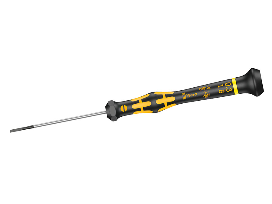 Wera 1578 A ESD Micro 0,30 x 1,8 x 60 mm - Destornillador Plano Kraftform Micro - 05030102001