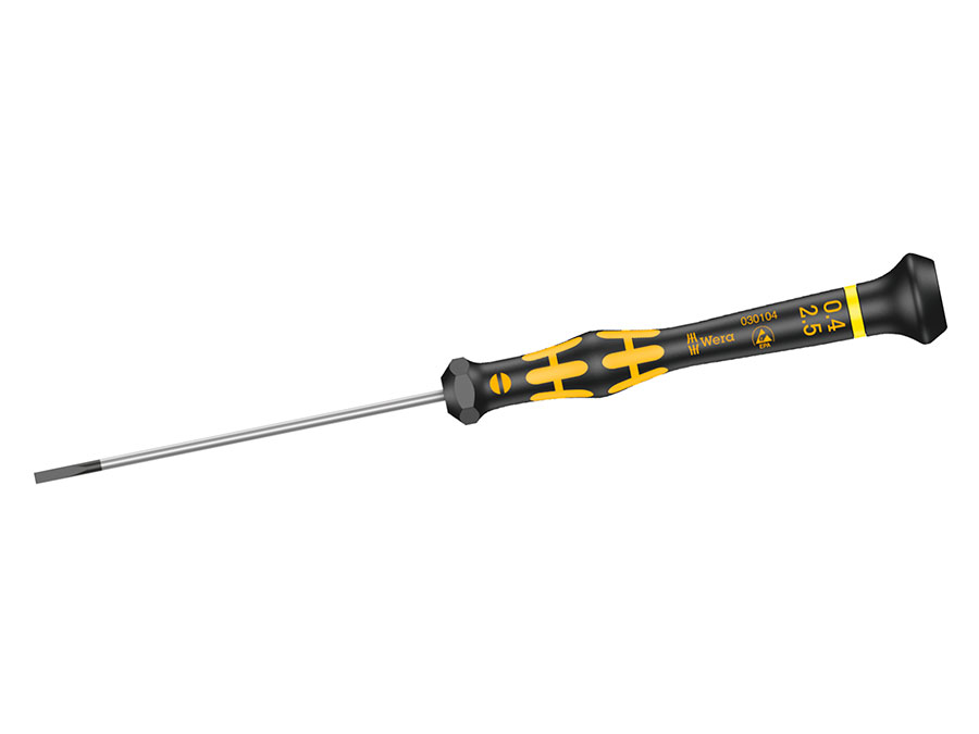 Wera 1578 A ESD Micro 0,40 x 2,5 x 80 mm - Destornillador Plano Kraftform Micro - 05030104001