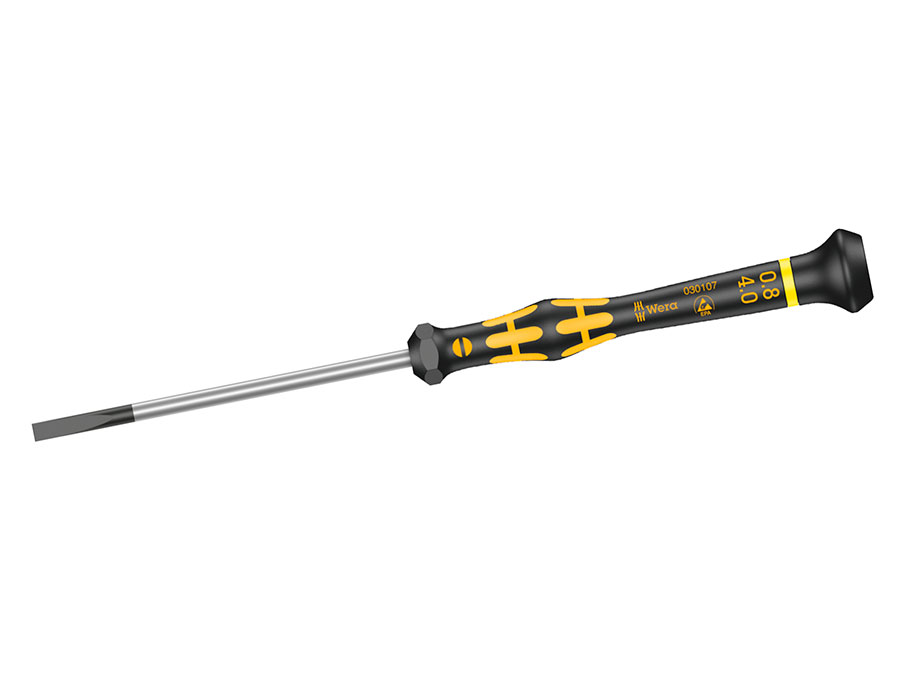Wera 1578 A ESD Micro 0,80 x 4,0 x 80 mm - Destornillador Plano Kraftform Micro - 05030107001
