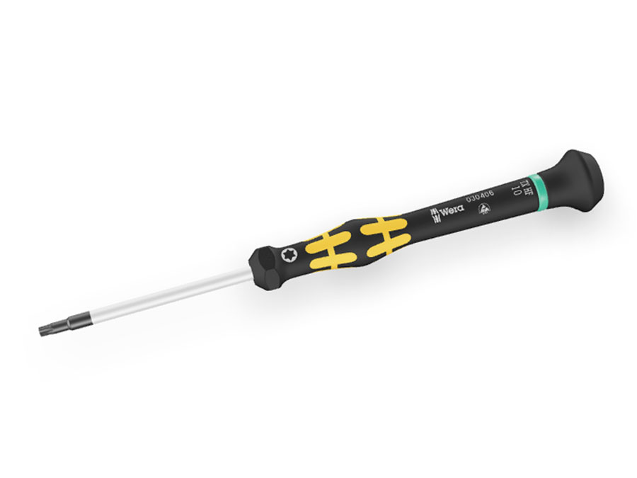 Wera 1567 ESD Micro HF TX 10 x 60 mm - Destornillador Kraftform Micro TORX® para usos electrónicos - 05030406001