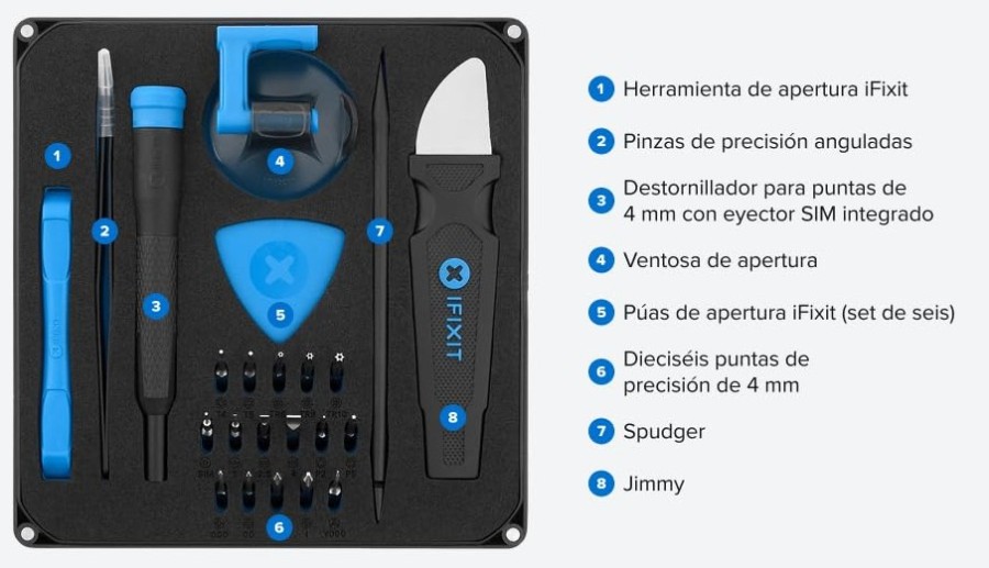 Kit d&aposouverture pour appareils électroniques avec tournevis et jeu d&aposembouts