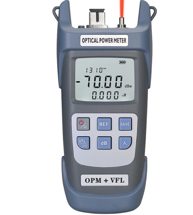 Comptyco AUA-G710B - Medidor de potência de fibra ótica OPM+VFL+Luz -70 ~+10dBm - 30 mW