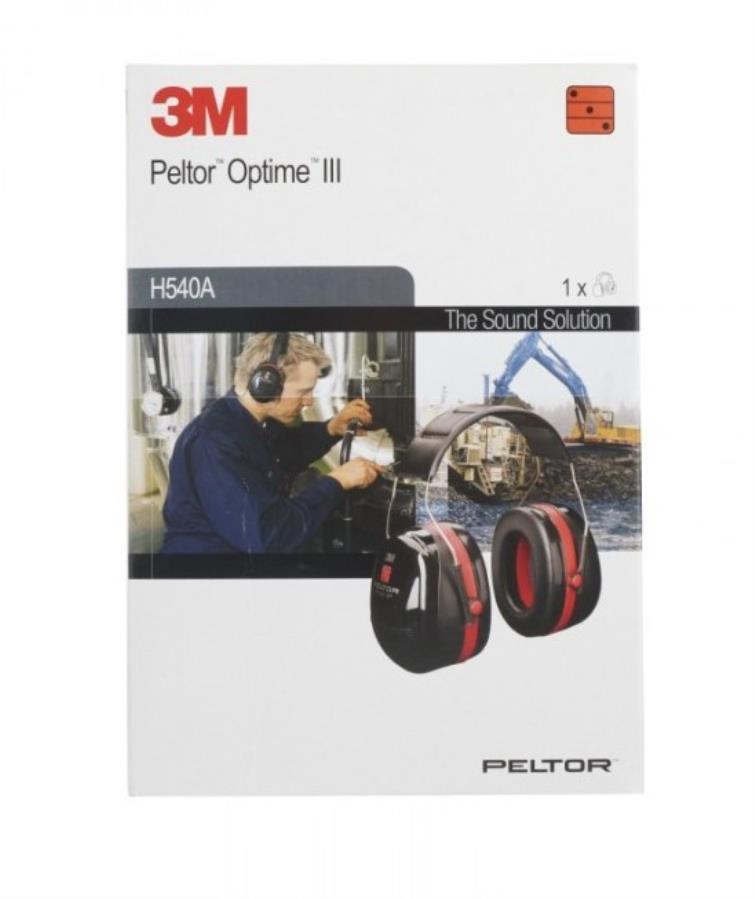3M PELTOR OPTIME III H540A - Protecteur Auditif - Atténuation SNR 35dB - Rouge - H540A-411