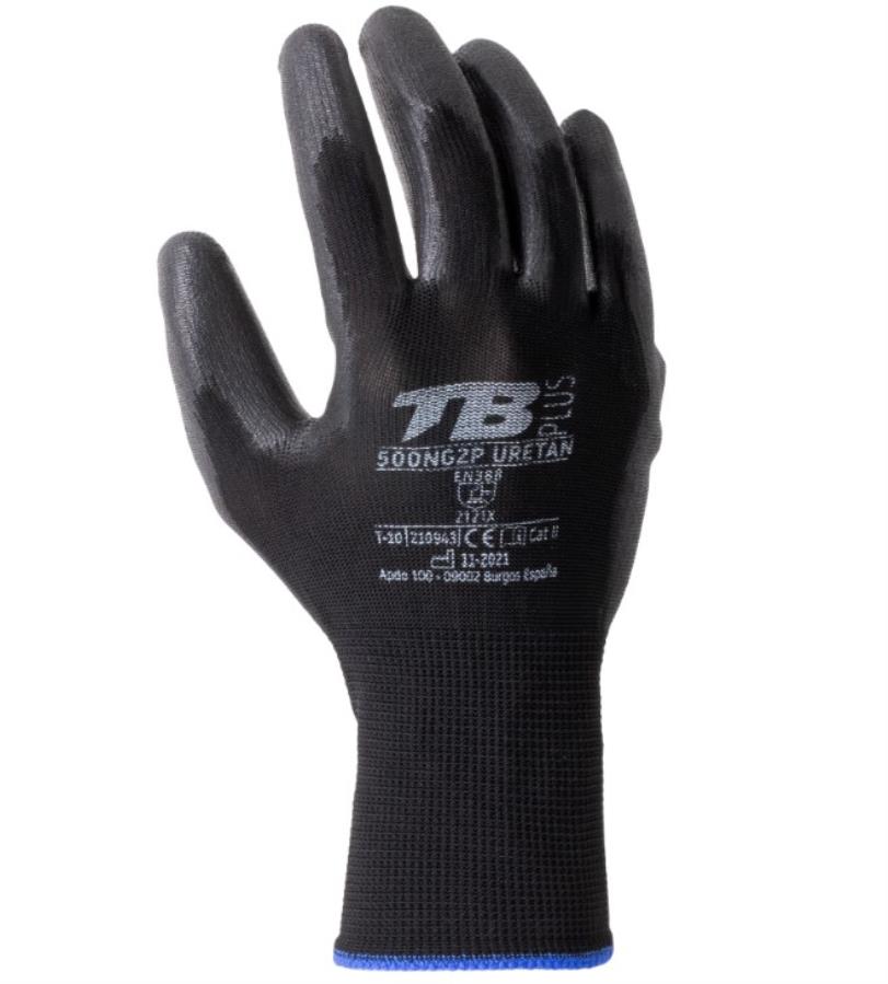 Tomas Bodero 500NG2P - Guantes poliéster y poliuretano - Negro - T7