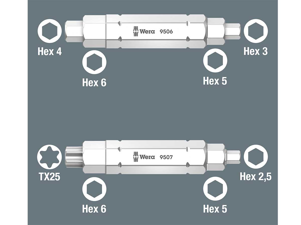 Wera Bicycle Set 15 - Herramienta Multifunción para Bicicleta con Desmontables de Neumáticos - 05004182001