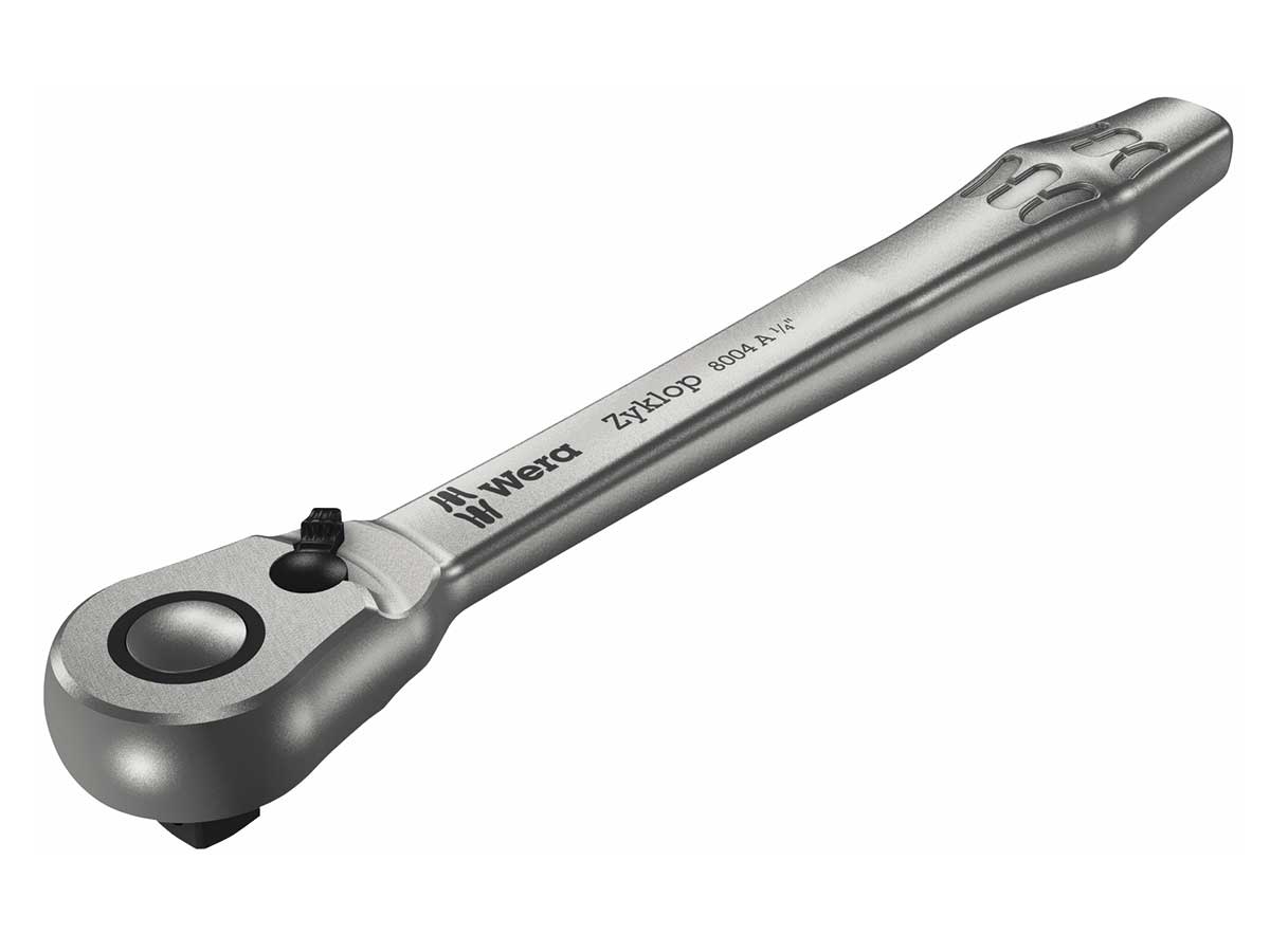 Wera 8004 A Zyklop Metal - 1/4” Ratchet Wrench with reversing lever - 05004004001