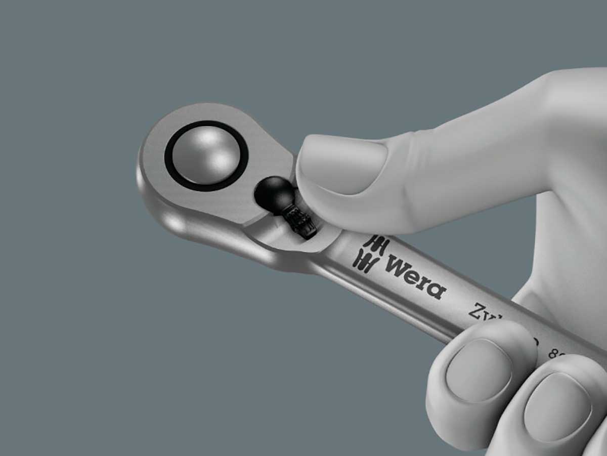 Wera 8004 A Zyklop Metal - 1/4” Ratchet Wrench with reversing lever - 05004004001