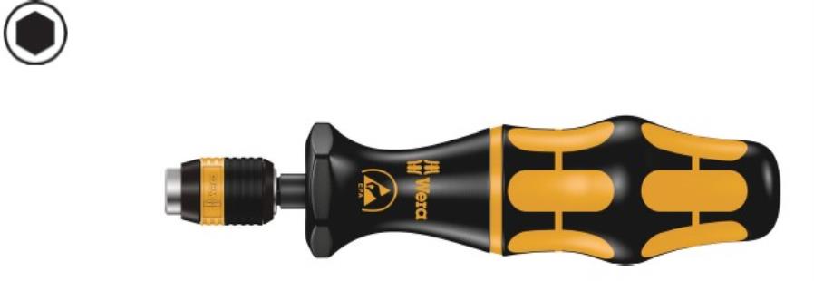 Wera 7451 ESD Kraftform 0.3-1.0 Nm - Destornillador dinamométrico ESD ajustable 0,3 - 1,0 Nm - 05074822010