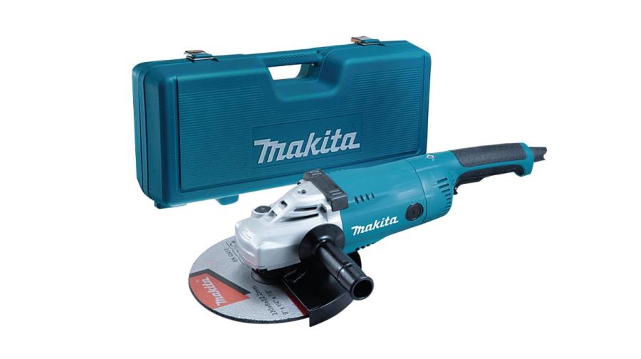 Makita GA9020RKD - 230 mm Grinder with Suitcase - 2200 W + 1 Milling Cutting Disc + 20 Metal Cutting Discs