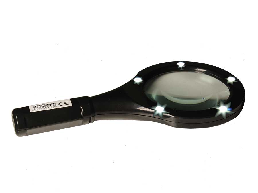 Illuminated Handheld Magnifying Glass - 70mm - 2.5x