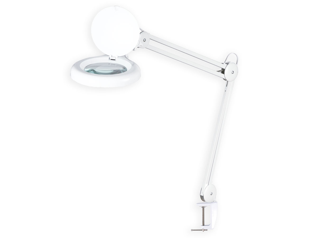 Table Top Magnifier with Light and Clamp - 60 Leds