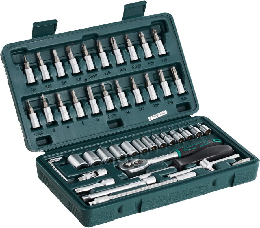 Mannesmann M2040 - Juego de llaves de vaso 1/4 pulgadas - 46 Unidades