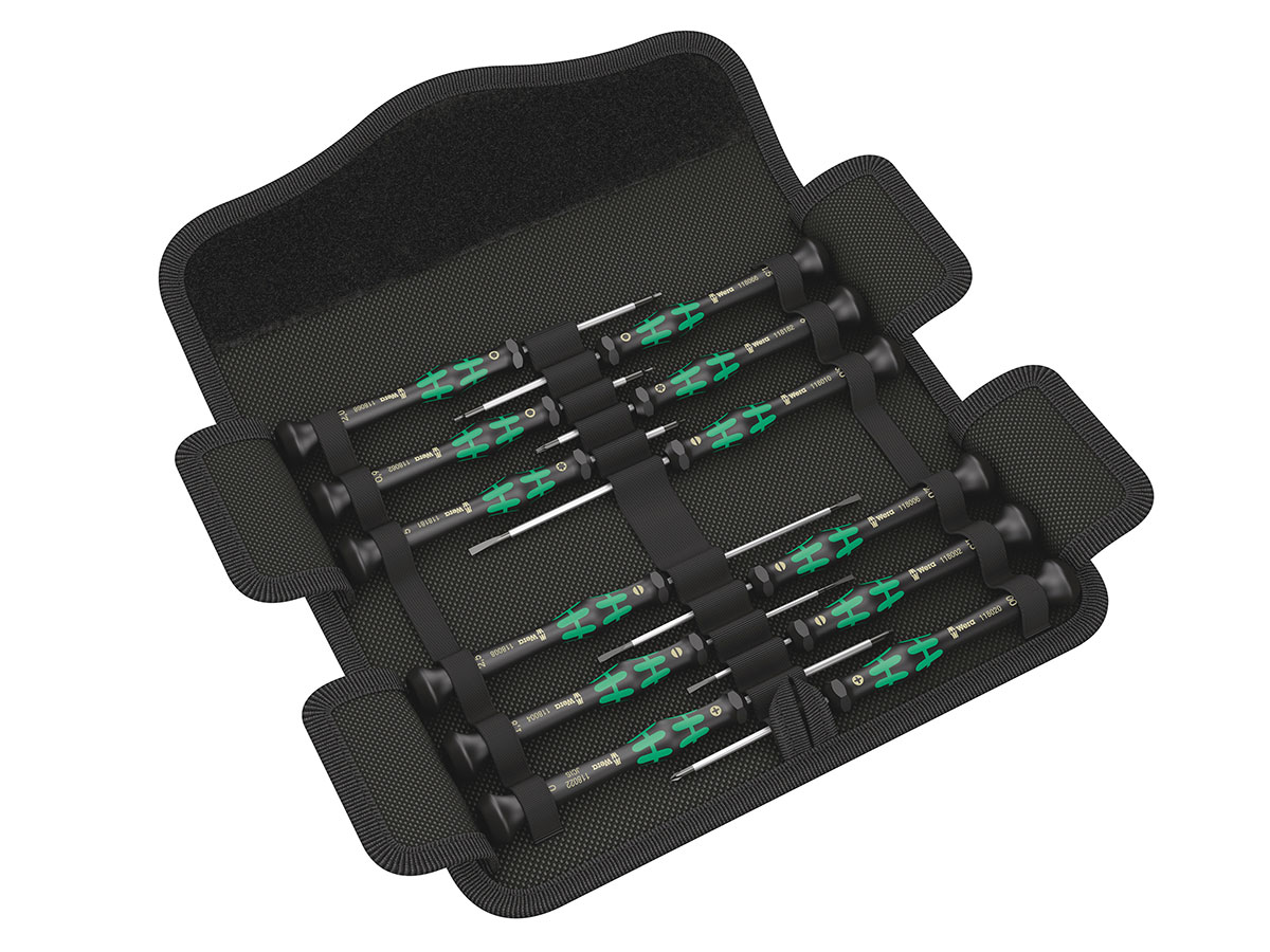 Wera Kraftform Micro 12 Universal 1 - Conjunto de chaves de fenda para aplicações eletrônicas - 05073675001
