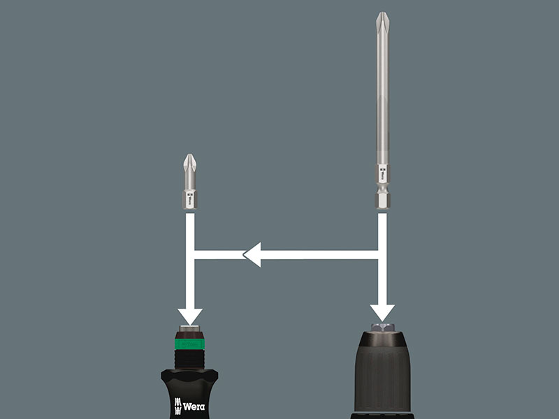 Wera Kraftform Kompakt 62 - Saco dobrável com pontas de 89 mm de comprimento - 05059297001