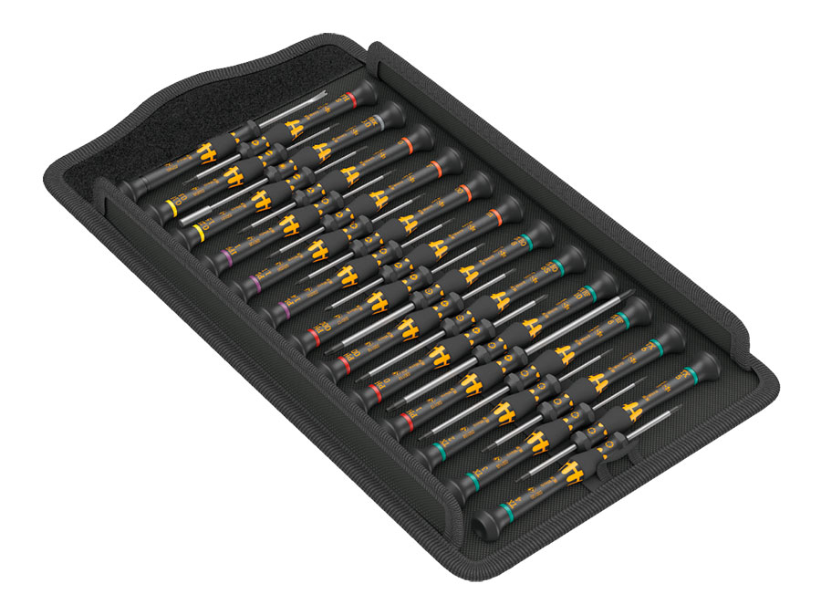Wera Kraftform ESD Micro Big Pack 1 - Conjunto de chaves de fenda ESD para usos eletrônicos - 05134019001