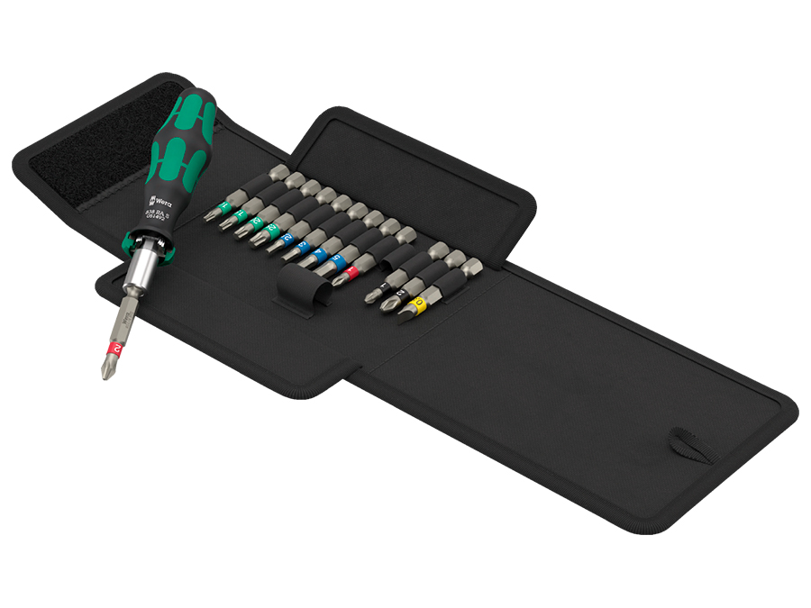 Wera Kraftform Kompakt 838 RA S Set 1, 14 piezas - Ratchet screwdriver with 14 pieces in foldable bag - 05051060001