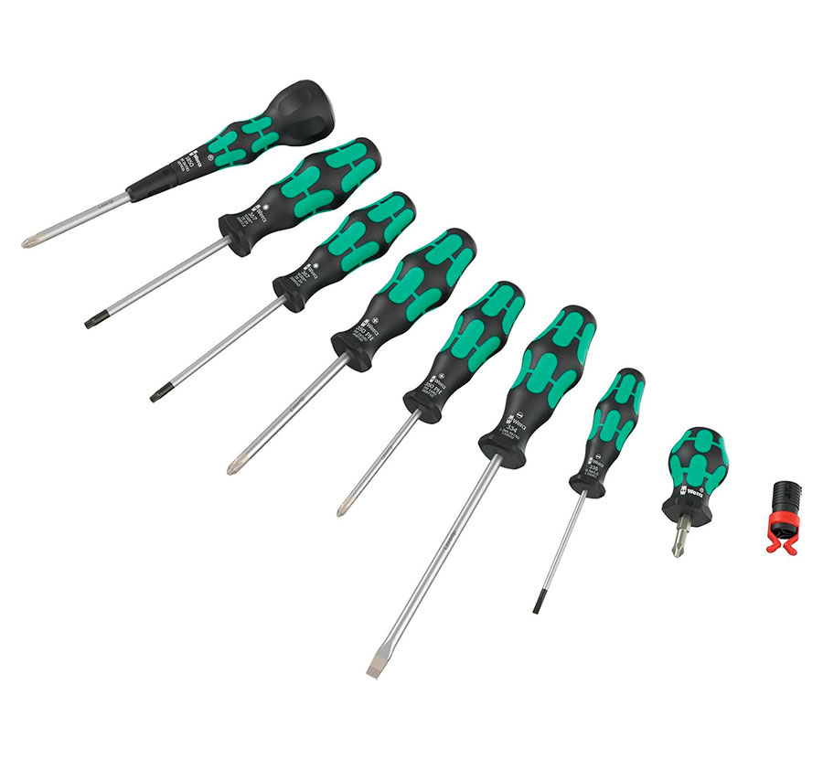 Wera 9527 BALL-GRIP SET 1 - Conjunto de chaves de fendas de 9 peças - 051340280001