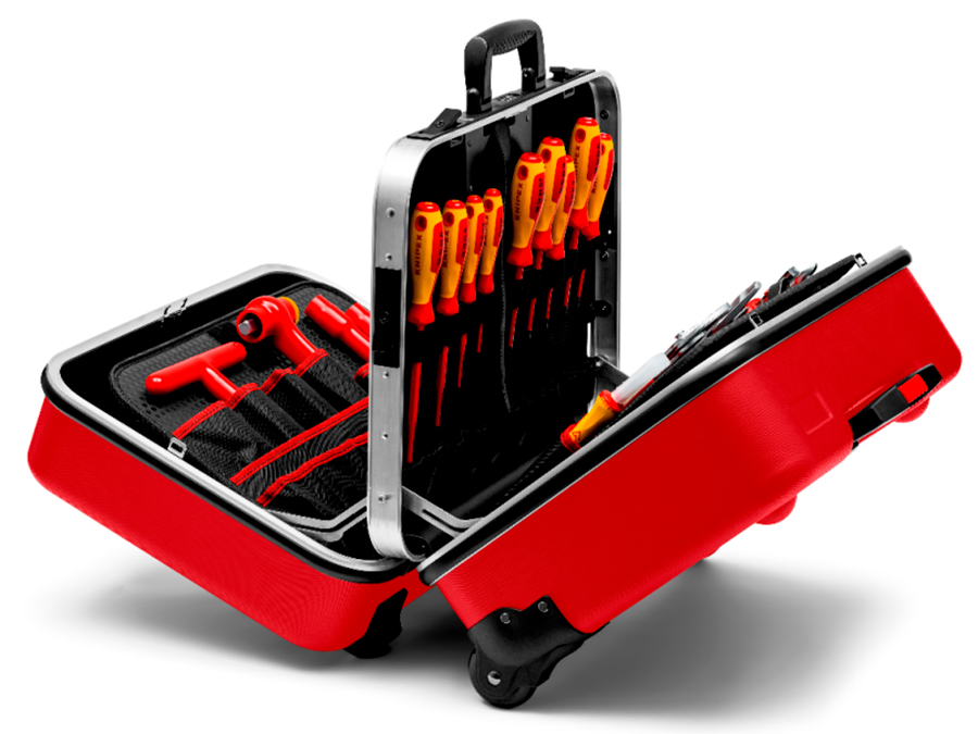 Knipex BIG Twin Move RED - Suitcase with Tools for Electrical Use - 98 99 15
