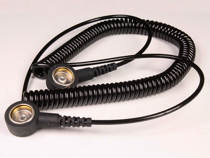 Statictec - Câble de Connexion Antistatique pour Clip 10 mm - Couleur Noire