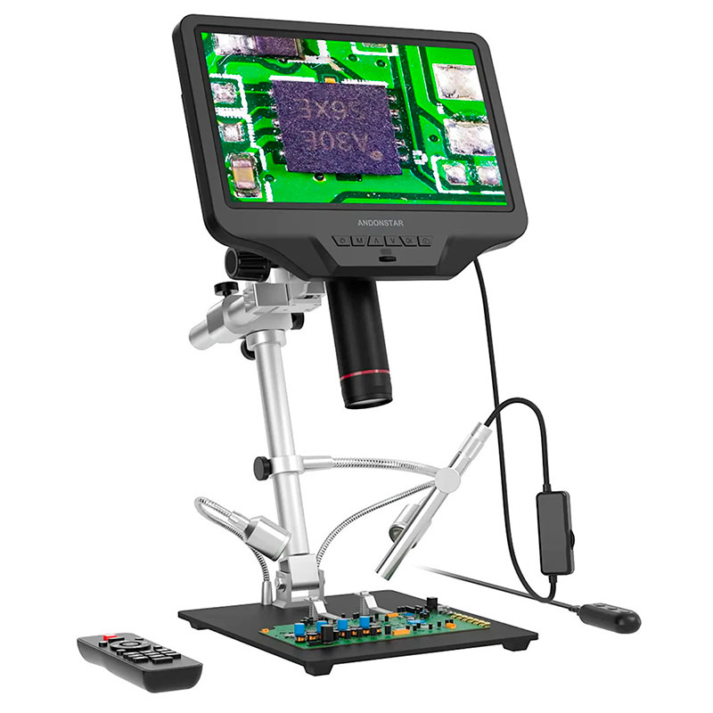 Andonstar AD409-PRO ES - Microscope numérique avec écran 10,1” et endoscope électronique
