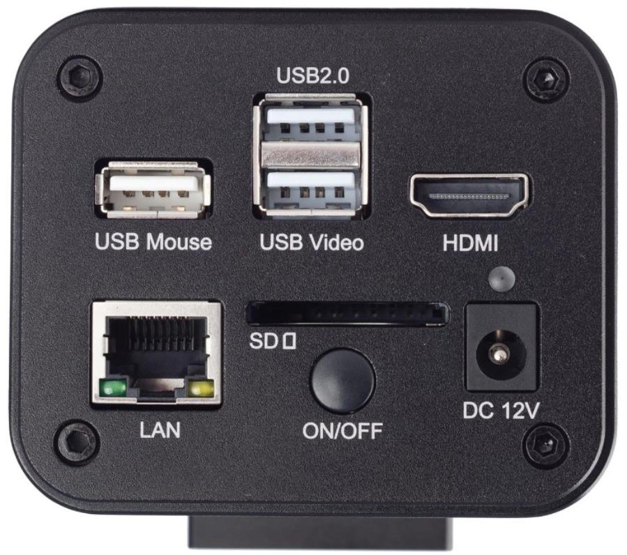 AmScope HD408N + SM-8TZZ-PARA-18M3 + RU050 - Microscopio 4K 8MP HDMI/LAN/WiFi + Brazo + Lente 3.5X a 180X + Anillo luz + Cámara 14MP + Lente 0,5X