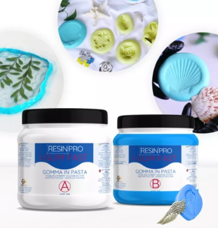 Resin Pro iGum Fast 2Kg - Pasta de silicone de cura rápida para moldes - 2 kg