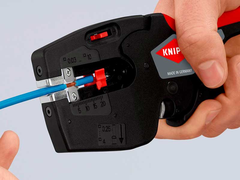 Knipex NexStrip - Pelacables y Crimpadora de Punteras Huecas  - 12 72 190