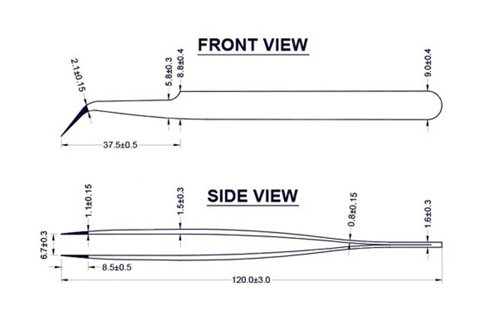 JBC 7SA - Curved Point Tweezers - 8002149