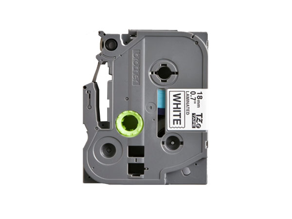 Brother TZe-241 - Cinta Laminada Estándar, 18 mm, Color Negro sobre Blanco - TZE241