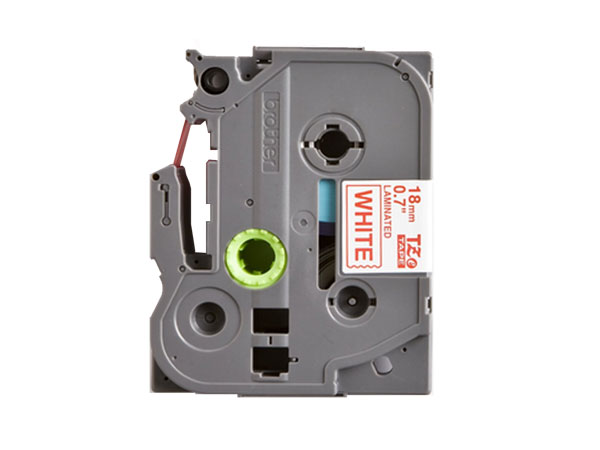 Brother TZe-242 - Cinta Laminada Estándar, 18 mm, Color Rojo sobre Blanco - TZE242