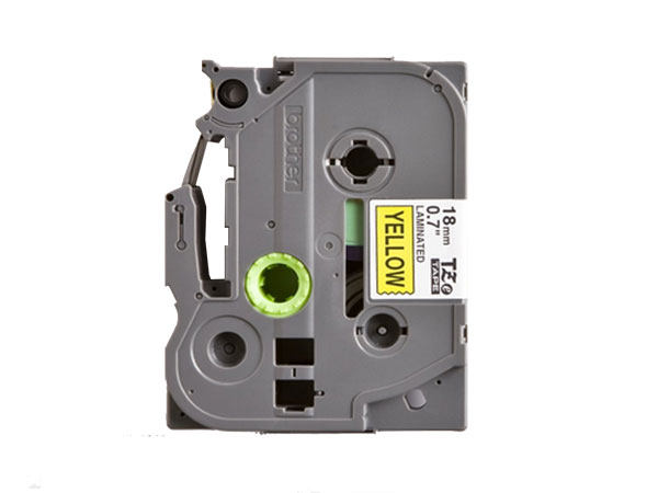 Brother TZe-641 - Cinta Laminada Estándar, 18 mm, Color Negro sobre Amarillo - TZE641