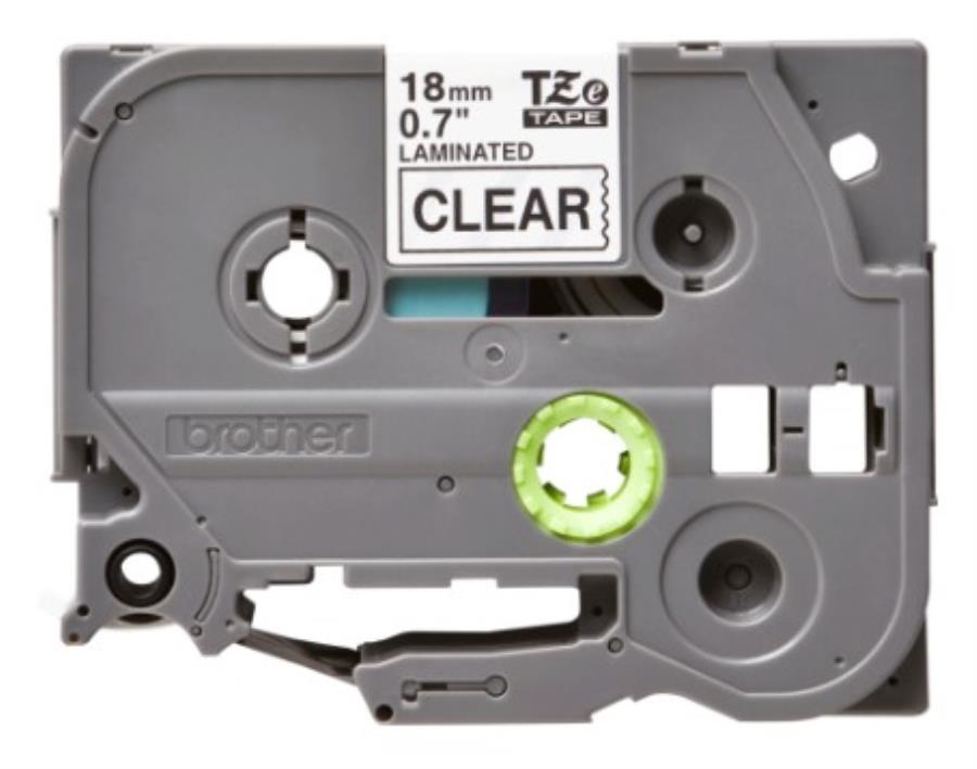 Brother TZe-141 - Cinta Laminada Estándar, 18 mm, Color Negro sobre Transparente - TZE141