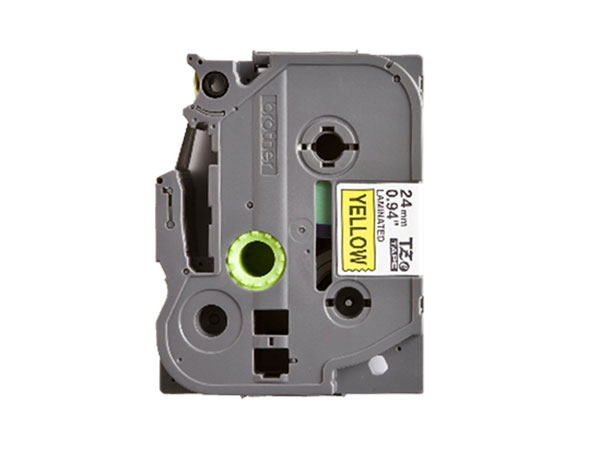 Brother TZe-651 - Cinta Laminada Estándar, 24 mm, Color Negro sobre Amarillo - TZE651