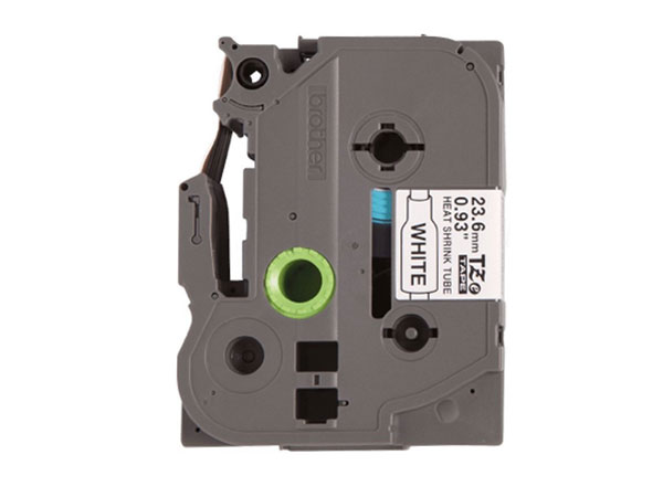 Brother HSe-251E - Cinta Tubo Termorretráctil 21,0 mm, Color Negro sobre Blanco - HSE251