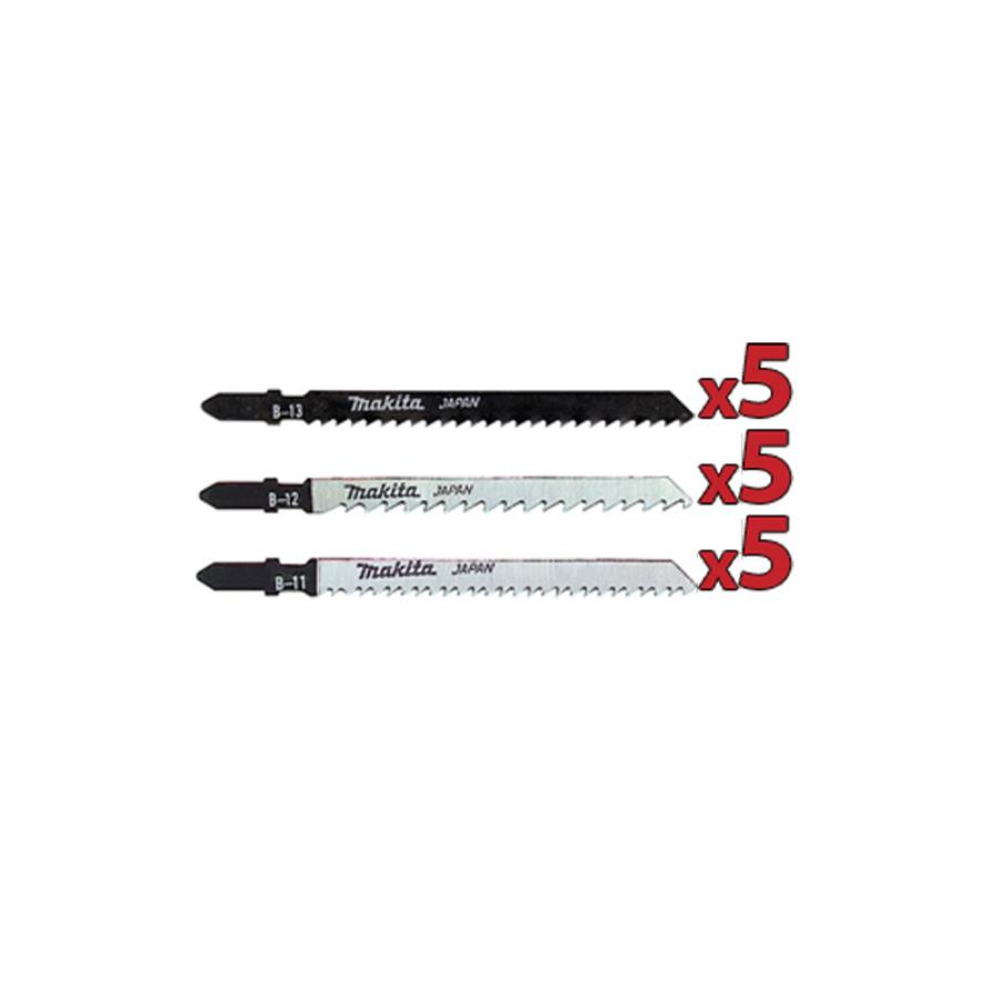 Makita 4350FCT - Scie Sauteuse 720 W - 800-2800 CPM avec Lumière + Mallette + 3 Mallettes 16 Lames de Scie