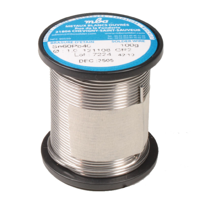 mbo - Estaño para soldar 60%Sn 40%Pb, 1 mm 100 g - 007220