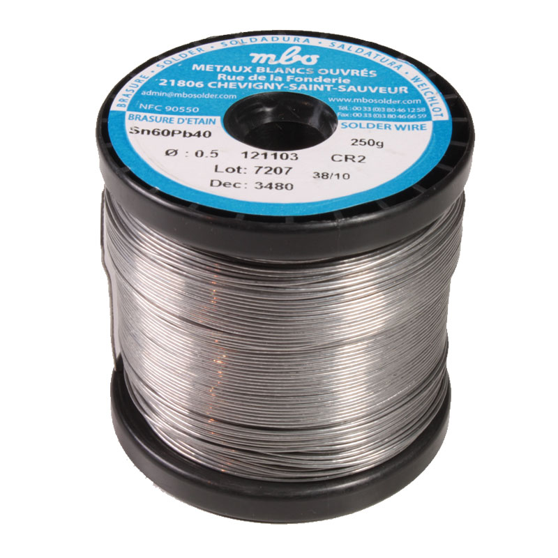 mbo - Estaño para soldar 60%Sn 40%Pb, 0,5 mm 250 g - 121103